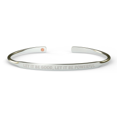 Metal Alchemist Let It Be Good Sterling Silver Wire Cuff Bracelet 1