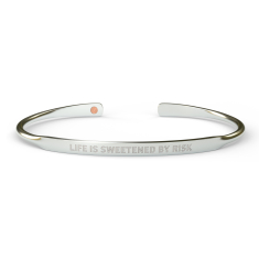 Metal Alchemist Life Is Sweeter By Risk Sterling Silver Wire Cuff Bracelet 1