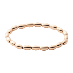 Metal Alchemist Precious Metal Gold-Filled Beaded Large Oval Stretch Bracelet 1