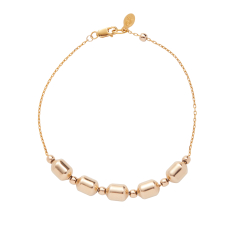 Metal Alchemist Precious Metals Gold-Filled Barrel Beaded Bracelet 1