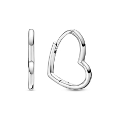 Pandora Asymmetrical Heart Hoop Earrings 1