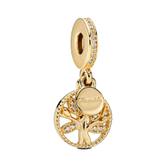 Pandora Family Tree Gold-Plated Dangle Charm 1