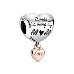 Final Sale - Pandora Love You Mom Heart Charm 1
