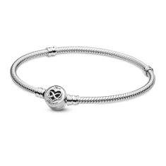 Final Sale - Pandora Moments Heart Infinity Clasp Snake Chain Bracelet 1