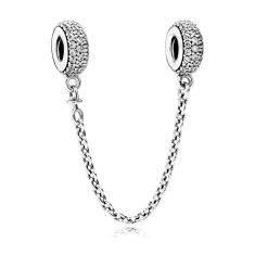 Pandora Pavé Inspiration Safety Chain, Clear Cubic Zirconia 1