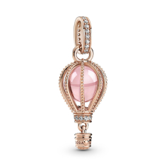 Pandora Sparkling Pink Hot Air Balloon Dangle Charm, Rose Gold-Plated 1