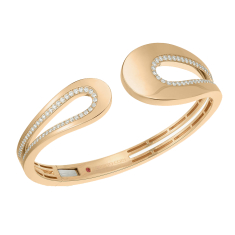 Roberto Coin Cheval 1 3/8ctw Diamond Yellow Gold Bangle Bracelet 1