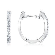 Roberto Coin Diamond Huggie Hoop Earrings 1/5ctw 1