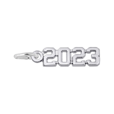 Sterling Silver 2023 Flat Charm 1