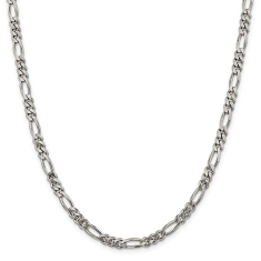 Sterling Silver 5.25mm Figaro Chain Necklace 1