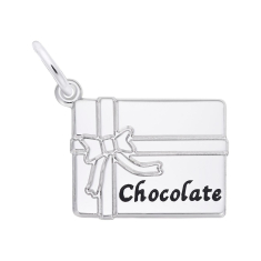 Sterling Silver Chocolate Box Flat Charm 1
