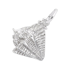 Sterling Silver Conch Shell 3D Charm 1