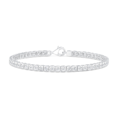 Sterling Silver Diamond Tennis Bracelet 1/4ctw 1