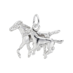 Sterling Silver Horse and Colt 3D Charm 1