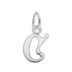Sterling Silver Initial C Flat Charm 1