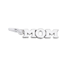 Sterling Silver Mom Flat Charm 1