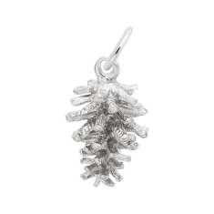 Sterling Silver Pine Cone 3D Charm 1
