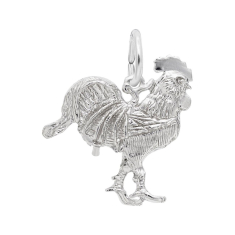 Sterling Silver Rooster 3D Charm 1