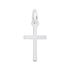 Sterling Silver Small Thin Cross Charm 1