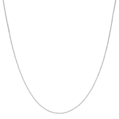 Sterling Silver Sparkle Adjustable Rope Chain Necklace, 1.5mm 1