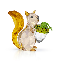 Swarovski Crystal Idyllia Squirrel and Acorn Figurine 1