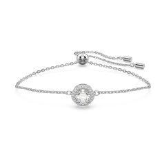 Swarovski Crystal Una Rhodium Plated Bolo Bracelet 1