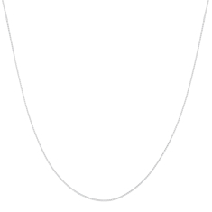 White Gold Adjustable Box Chain Necklace 1