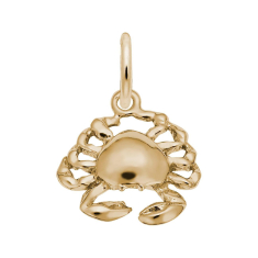 14k Yellow Gold Crab 3D Charm 1