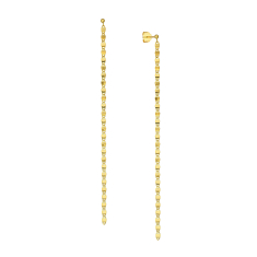 Yellow Gold Solid Valentino Shoulder Duster Earrings 1
