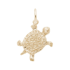 14k Yellow Gold Turtle 3D Charm 1