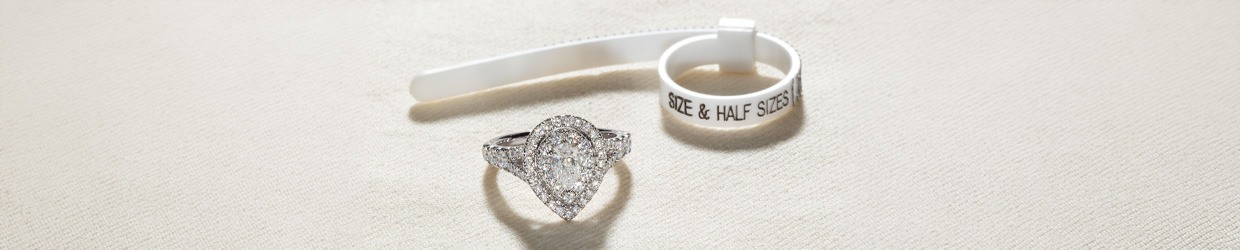 The Final Touches to Complete Your Engagement Ring Engagement ring guide banner about adding the final touches to your engagement ring selection with ring sizer