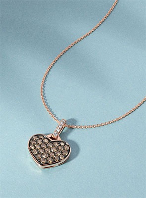 Desert Diamonds Chocolate Diamonds® Necklace Desert Diamonds Chocolate Diamonds® Heart Pendant Necklace