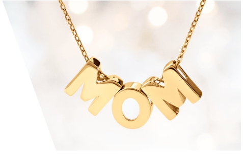 Yellow Gold Mom Necklace
