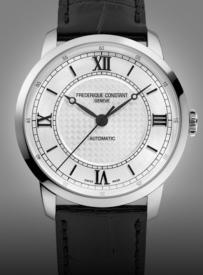 Frederique Constant Classic Men's Collection Frederique Constant Classic men's watch with silver dial and black strap