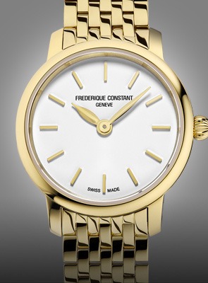 Frederique Constant Classic Ladies' Collection Frederique Constant Classic ladies' gold-tone watch with white dial