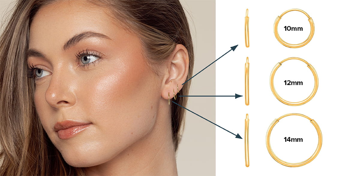 Hoop Earrings Size Guide Hoop Earrings Size Guide