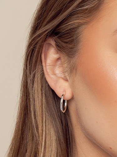 Gold Hoop Earrings Gold Hoop Earrings - 2x20mm