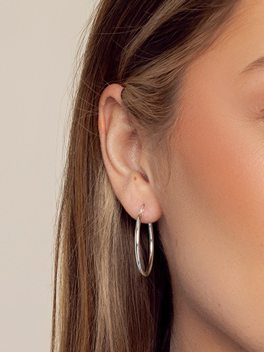 Gold Hoop Earrings Gold Hoop Earrings - 2x30mm