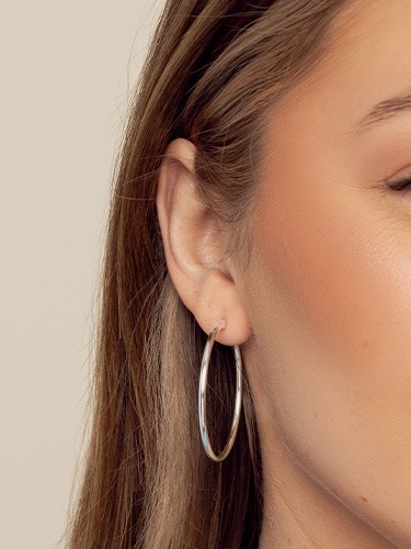 Gold Hoop Earrings Gold Hoop Earrings - 2x40mm