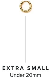 Sizes under 20mm - Extra Small Hoop Earrings Size Guide - Sizes under 20mm - Extra Small | REEDS Jewelers
