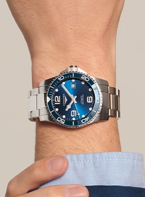 Longines HydroConquest Watches Longines HydroConquest blue dial stainless steel dive watch