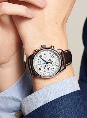 Longines Master Collection Watches Longines Master Collection automatic dress watch with moonphase dial