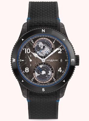 Shop Montblanc 1858 Collection Montblanc 1858 black chronograph watch