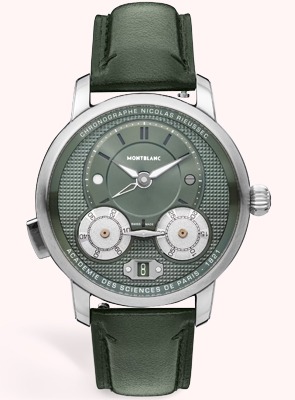 Shop Montblanc All Watches Montblanc green dial watch with fabric strap