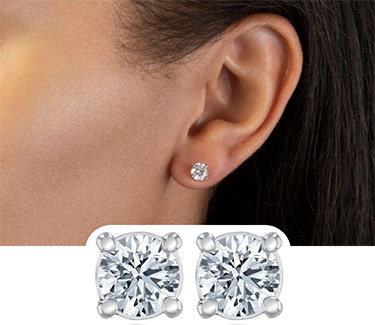 1ctw Diamond Solitaire Studs 1ctw Diamond Solitaire Stud Earrings