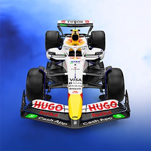 TUDOR Ambassador Racing Bulls Formula One Team - TUDOR Motorsport Partnership Visa Cash App RB Formula One race car