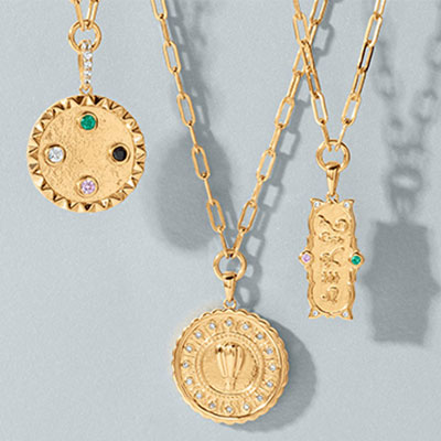 Wicked by REEDS Jewelers | Wicked Jewelry Gold Vermeil Reversible Medallion Necklaces | REEDS Jewelers