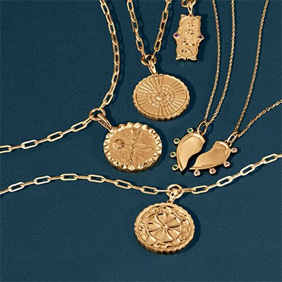 Wicked by REEDS Jewelers | Wicked Jewelry Gold Vermeil Reversible Medallion Necklaces | REEDS Jewelers