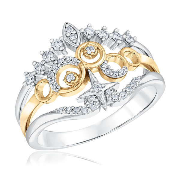Wicked by REEDS Jewelers | Wicked Glinda Diamond Two-Tone Multi-Row Ring | REEDS Jewelers